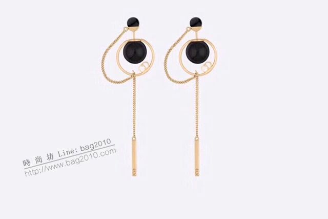 Dior飾品 迪奧經典熱銷款CD大小珠流蘇s925純銀針耳釘耳環  zgd1436